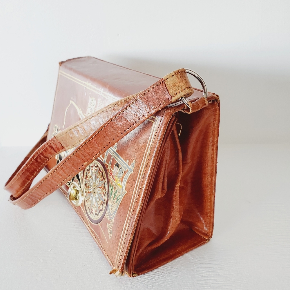 Vintage | Painted Scene Leather Bag - Picture 3 of 15